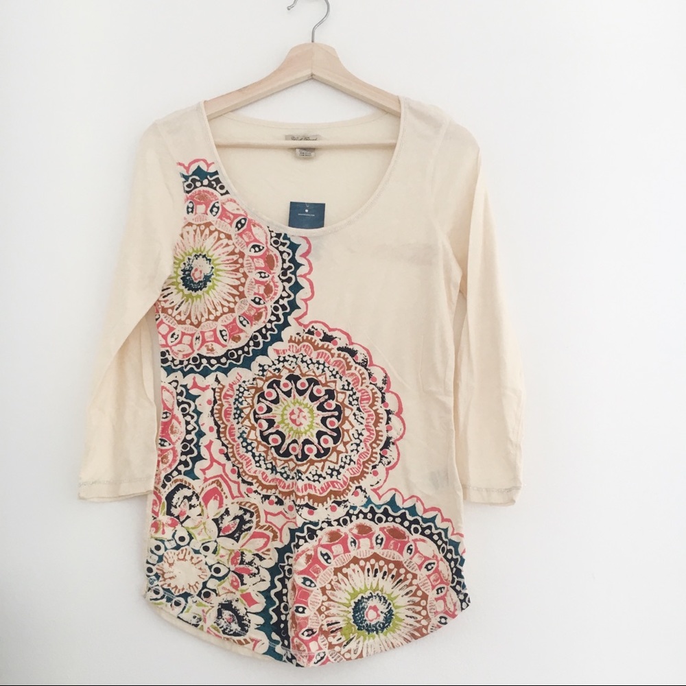 Lucky Brand 'Moroccan Medallion' Tee • Size Small